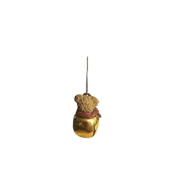BOYDS BEARS & FRIENDS "Bear Bell" Christmas/Xmas Tree Ornament Gold Bell IOB - Picture 3 of 10